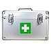Morning Plus - First aid kit Lockable Medication Box Organizer Emergency Medicine Storage Box Aluminum Medical Box 12