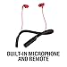 Skullcandy Method Bluetooth Wireless Sweat-Resistant Sport Earbuds with Microphone, Secure Around-The-Neck Collar, 9-Hour Rechargeable Battery, Perfect for Working Out, Black/Red