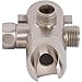 Shower Arm Diverter - Three-Way Diverter for Shower Head and Handheld Showerhead Mount - Indoor and Outdoor Modern Bath Spa Fixture - Brushed Nickel
