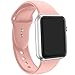 a8Miss Apple Watch Band, Silicone Replacement Iwatch Bands Series 1, Series 2,Series 3 (38mm S/M, Pink)