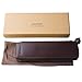 Ancicraft Pencil Case Leather Pouch Fountain Pen Holder With Zipper For Men Women (Coffee)