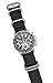 ArtStyle Watch Band with Colorful Nylon Material Strap and Heavy Duty Brushed Buckle (Black, 22mm)