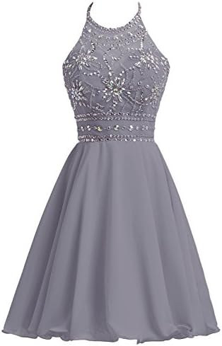 anmor Women's Beading Bodice Short Tulle Homecoming Dresses Prom Gowns
