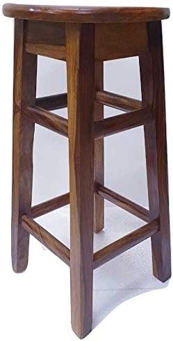 Detec Sheesham Wood Bar Stool (35 X 35 X 76 cms)