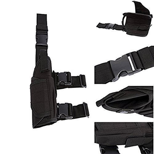 Baifeng Outdoor Tactical Leg Holster, Military Adjustable Molle Pistol Thigh Holster,Drop Leg Gun Holster Holders,Pistol Handgun Holster Harness Magazine Pouch for Hunting Shooting Gun Shotg