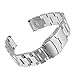 Beauty7 24mm Stainless Steel Link Wrist Watch Band Bracelet Strap Replacement Double Locking Clasp