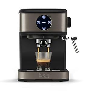 BLACK+DECKER BXCO850E Espressomachine, 850 W, 20 bar, 2 kopjes, stoomfunctie, automatische uitschakeling…