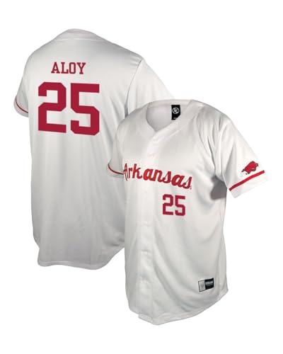 Genuine Collective Kuhio Aloy - 25 Arkansas Razorbacks Nil Baseball Jersey, Whi…