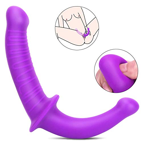 Strap-on Dildo, SEXY SLAVE Liam Realistic Silicone Dildo for Anal Vagina Stimulation, Double Dong Adult Sex Toy for Male Female Lesbian,13.3in Dildo for Couple Pegging Sex Fun