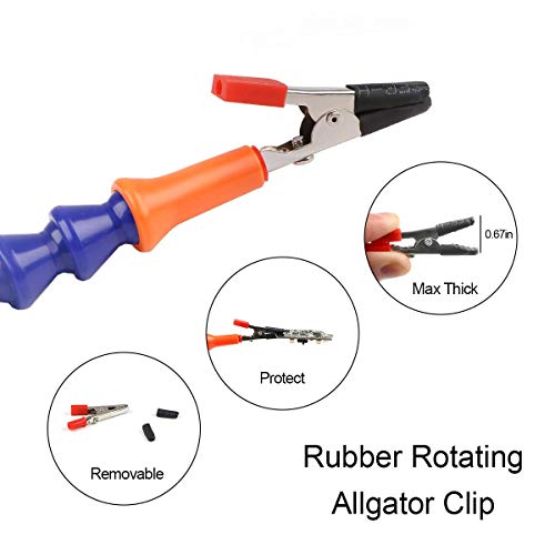 Flexible Helping Hands, Third Hand, Soldering Station Iron Accessory Kit, 1.96 Inch Pinch Clip, Four Flexible Helping Hands with 3X Magnifying Glass) (Flexible Helping Hands)