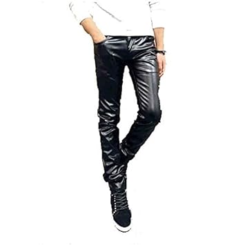 Amazon レザーパンツ 革パンツ メンズ 革 高級 スキニー バイク用 革