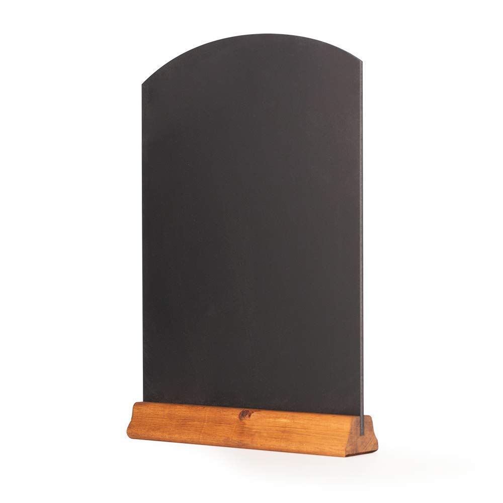 Chalkboards UK WC123F Table Top Chalkboard with Plinth, Wood, Dark Oak, A3, 42 x 30 x 4 cm