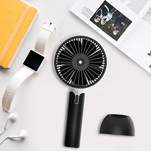 Mini Handheld Fan Battery Operated Personal Portable Fan USB Rechargeable Fan Adjustable Speed for Home Travel & Outdoors (Mini Handheld Fan-Black) - Thumbnail 6