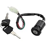 GOOFIT 4Pin Ignition Key Switch Set for Chinese Made 50cc 70cc 90cc 110cc 125cc ATV Dirt Bike Pocket Bike