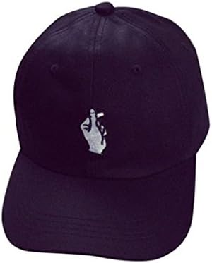 Alandaus Unisex Fashion Baseball Cap Adjustable Hip Hop Finger Hat - Black