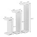 TANBURO Set of 3 White Floating Shelves U Shaped Book CD DVD Storage Display Wall Shelf E1 MDF Quick to Install Load Capacity 15 lbs