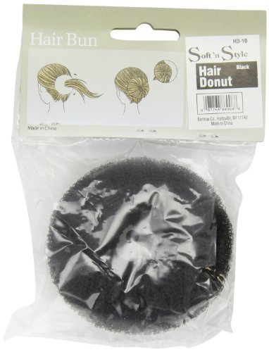 Soft 'N Style Hair Donut Black, 0.005 Ounce