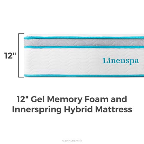 Linenspa 12 Inch Gel Memory Foam Hybrid Mattress Ultra Plush