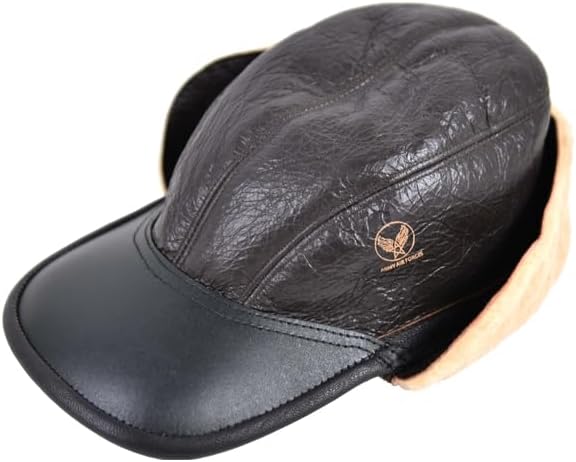 FIVESTAR LEATHER Distressed Commando B2 Flight Aviator Leather Cap
