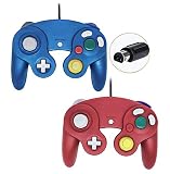 Gamecube Controller, Wired Gamepad for Nintendo Wii Console (Blue and Red)