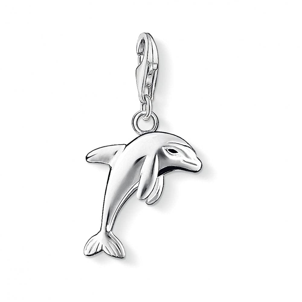 Thomas Sabo Women Charm Pendant Dolphin Charm Club 925 Sterling Silver 0750-007-12
