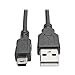 Tripp Lite 3 ft. Hi-Speed USB 2.0 to USB Mini-B Cable (M/M), Coiled, USB Type-A to Mini-B (U030-003-COIL) , Black
