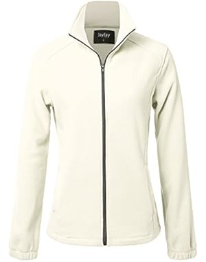 JayJay Women Ultra Soft Breathable Full-Zip Fleece Hoodie Jacket