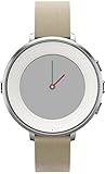 Pebble Time Round Smartwatch - Silver/Stone (14mm) (Certified Refurbished)