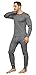 Men's Soft 100% Cotton Thermal Underwear Long Johns Sets - Waffle - Fleece Lined (Large, Fleece Lined - Black)