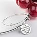 3 Sets Silver Adjustable Bracelet Plated Stainless Steel Motivational Quote Bangle Girls