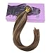 VeSunny 14inch Nano Ring Hair Extensions Pre Bonded Bead Tip Hair Extensions Dark Brown Highlights Blonde Nano Ring Tips 50strands/pack