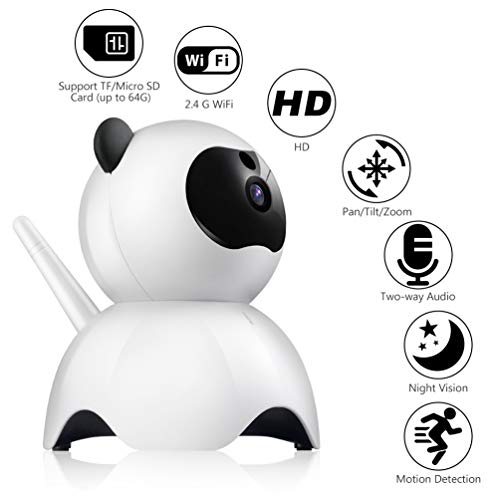 Petacc Pet Camera Night Vision Dog Camera Indoor Cat Camera Wireless IP Camera for Pet Monitor, 2.4GHz, Two-Way Audio, 1080P Video, Motion Detection, Pan 350°, Tilt 65°