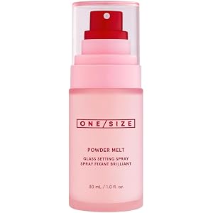 O/S Mini Powder Melt Glass Setting Spray, 30 mL | Glossy Finish, Makeup Setting, Long-Lasting, Lightweight Formula, Travel Si