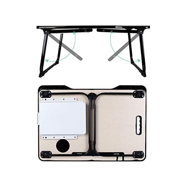 CHARMDI-Laptop-Bed-Table-Portable-Laptop-Bed-Tray-Table-Lap-DeskCouch-TableBed-DeskLaptop-Desk-Table-with-Handle-Desktop-Card-Slot-Cup-Slot-Side-Drawer-for-BedSofa-Gold CHARMDI Folding Laptop Bed Tables,Portable Laptop Stand for Bed,Laptop Table with Drawers,Foldable Legs and Reading…