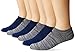 adidas Men's Superlite No Show Socks (6-Pair), Royal-Navy Space Dye/Black Onix-Clear Onix Space D, Large