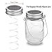 Solar Mason Jar Lights - Adecorty Solar String Lights 6 Pack 20 LED Warm White Solar Jar Lights for Patio Yard Garden Decor, Fairy String Lights Fit for Regular Mouth Jars (Jars Not Included)