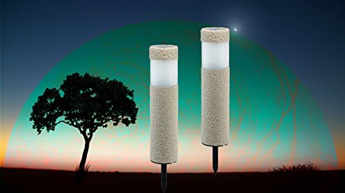 YinArts Lighting YA21-BSS1305-2 Stone Finish Pathway Bollard