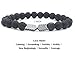 Men Women 8mm Lava Rock Hematite Diffuser Bracelet Elastic Natural Stone Yoga Beads Bracelet Bangle (Hematite - Gun Black)