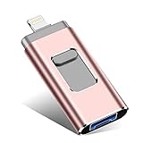 USB Flash Drive Photo Stick 256GB for iPhone, iPhone External Memory for iPhone, Android, PC Photos and Mobile Phone and Computer Compatible 3.0 Flash Drive RUIMFKJ (XT-256GB, Pink)