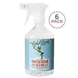 Rebel Green Fruit and Veggie Cleaner, Natural Fruit & Vegetable Produce Wash - 17 Ounce Spray Bottle, Pack of 6
