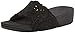 FitFlop Women's Flora Slide Flip Flop, Black, 7 M US