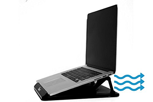 Portable and Adjustable Cooling Laptop Stand Or Notebook Riser For
Desk, 360 Degree Rotating, Black