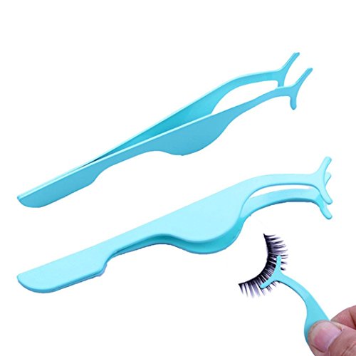 Clearance!2PCS Magnetic Eyelashes Tweezer,ZYooh Applicator Remover Clip Tweezer Nipper Beauty Tool Eyelash Curlers (2pcs blue)
