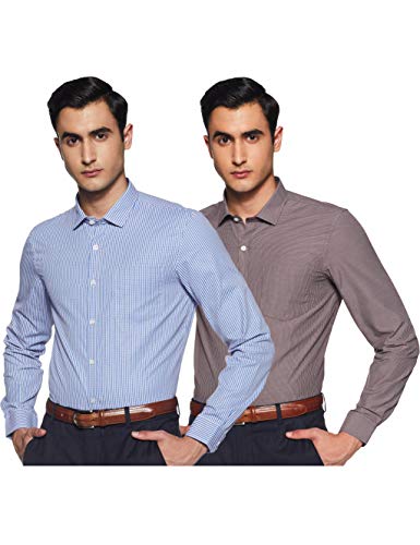 EX Men's Solid Regular Fit Formal Shirt(Colors & Print May Vary)