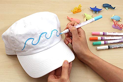 image for tiktecklab Fabric Markers Pens Permanent 13 Colors Fabric Paint Art Ma