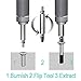 MOOCOM Extractor HSS Broken Bolt and Damaged Screw Extractor 4 Piece Kit Comes with Case. Removes All Kinds of Screws and Bolts. Speed Out Style Dual Tip Design Requires No Drill Bits