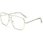 Dollger Classic Glasses Clear Lens Non Prescription Metal Frame Eyewear Men Women