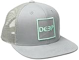 Deep Ocean Square Flat Brim Hat, Gray, One Size
