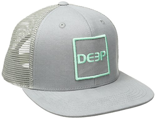 Deep Ocean Square Flat Brim Hat, Gray, One Size