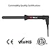 MICSTA Professional Curling Wand, Ceramic Tourmaline Barrel for Long Hair, Beach Wave Curling Irons, Dual Voltage Instant Heat for Party, Home, Travel 3/4